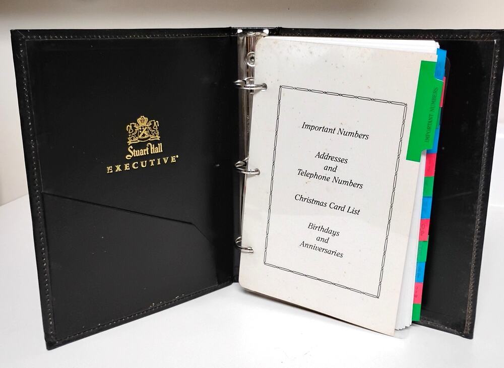 📢📓📝Stuart Hall Executive Address Book 8432 Personal Record Keeping System